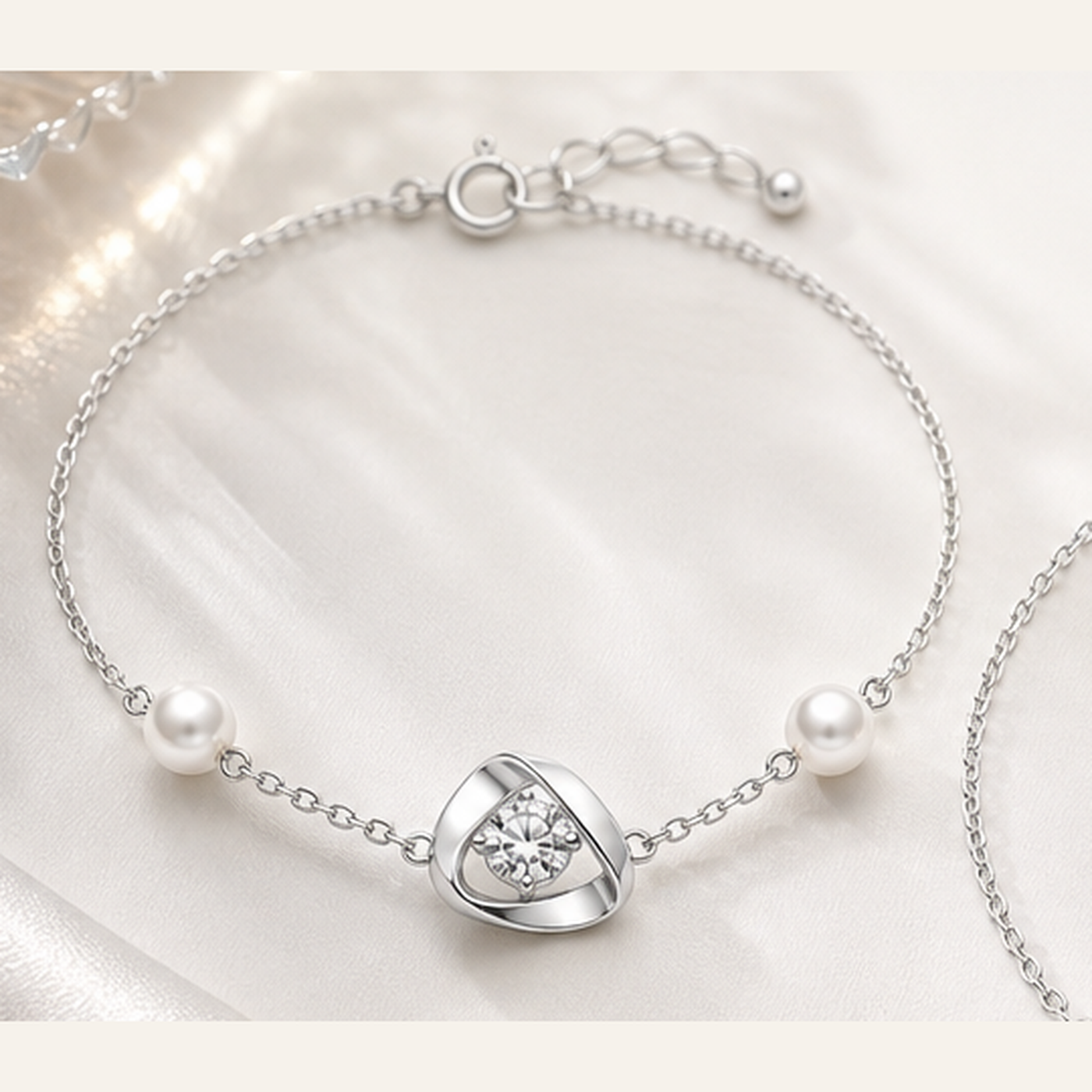 Liora Heart Pearl Bracelet by Mavella & Co.