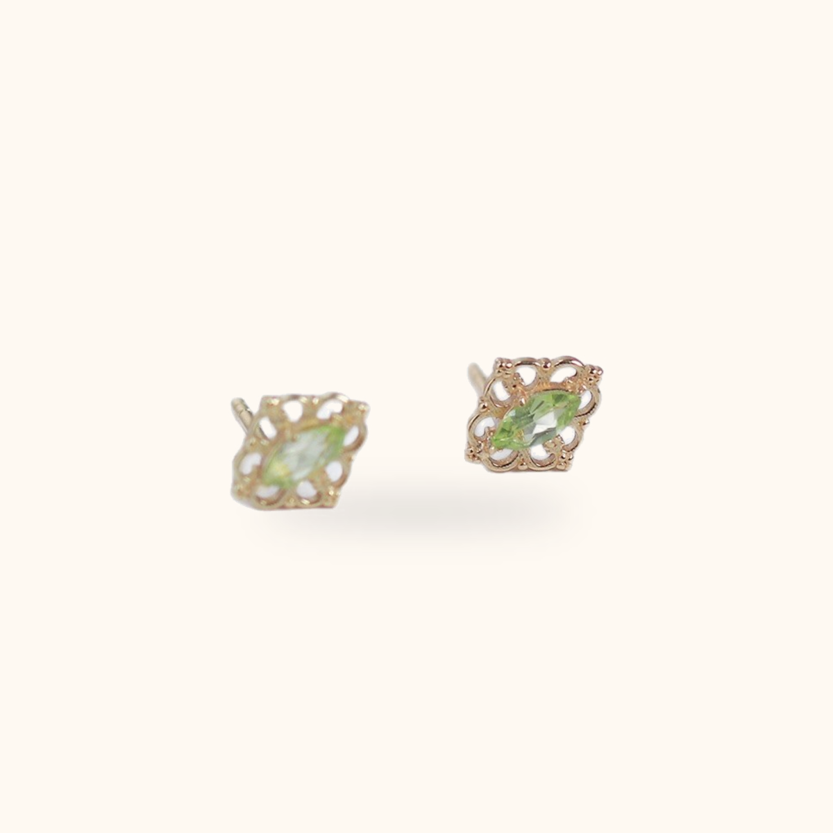 Peridot Marquise Studs