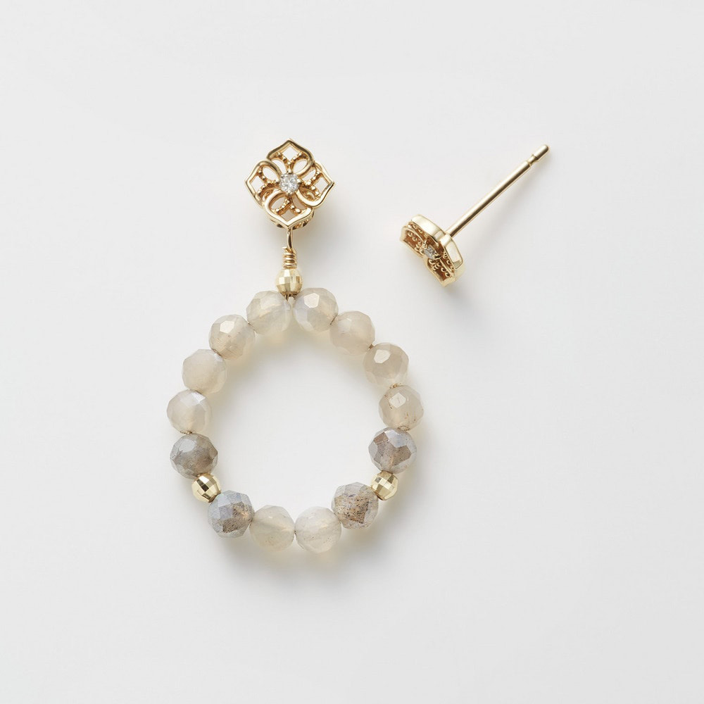 Labradorite Hoop Charms