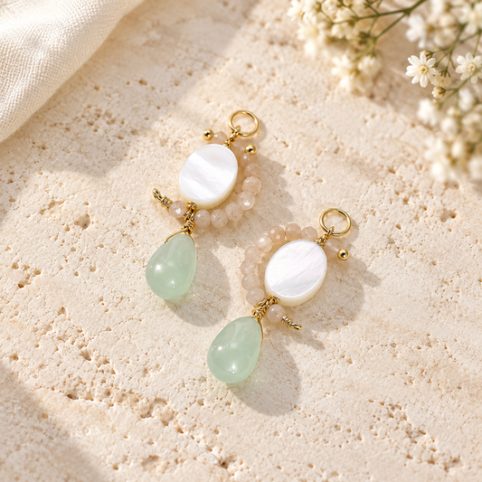 Shell & Aventurine Charms