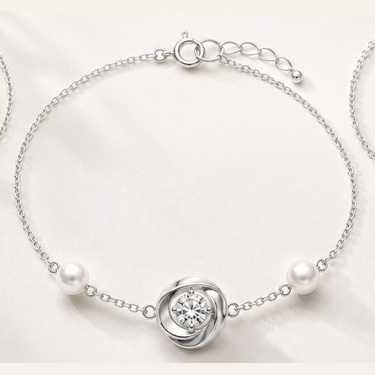 Seren Rose Pearl Bracelet by Mavella & Co.